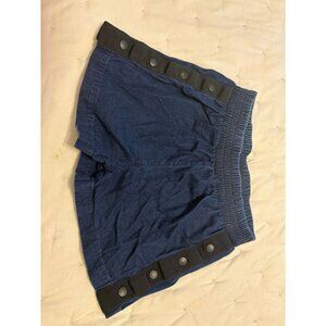 3x1 Blue High-Rise Mini Shorts – Size S